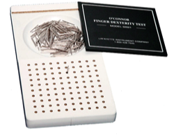 Dexterity test for skills assessment - O’Connor Finger Dexterity Test